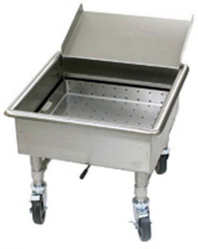 EAGLE GROUP MSS2020SC-X SS SOAK SINK W/ SILVER CHUTE MOBILE 4 CASTERS NSF