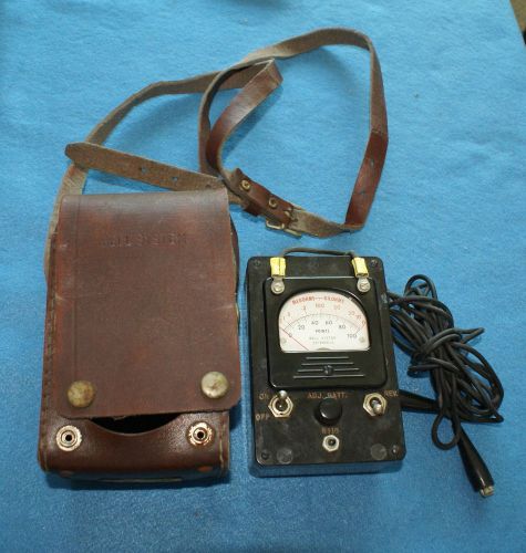 BELL SYSTEM MEGOHMS KILOHMS Meter KS-8455 L2 W/Heavy Cowhide Leather Carry Case