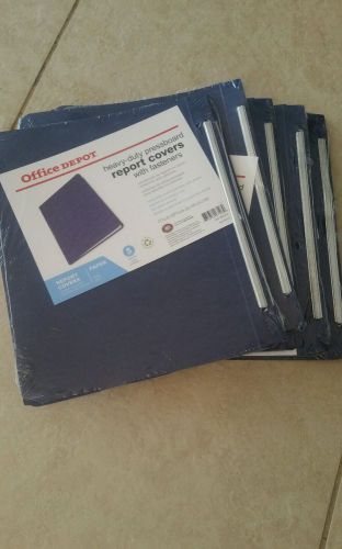 5 packs of 5 heavy duty pressboard report covers with fasteners blue total 25