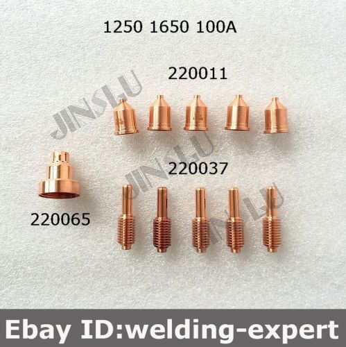 220065 Shield 220037 Electrode 220011 Nozzle 100A Tip Fit 1650 1250 11pcs