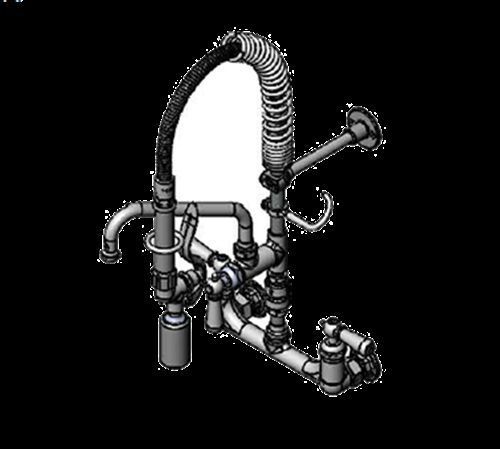 T&amp;S Brass MPY-8WCV-08-CR Mini Pre-Rinse Unit low flow spray valve