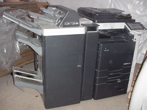 Konica minolta bizhub c552 color copier w sd508 saddle stitcher &amp; zu-606 pi-505 for sale