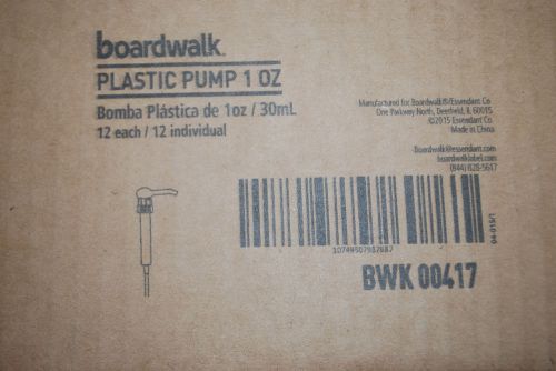 1-box of 12 / boardwalk #bwk00417 white plastic pumps 1 oz (nib) (#s6172) for sale