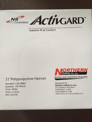 NS ActivGARD Disposable 21&#034; Polypropylene Hairnets 100/Box