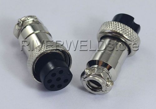 7pins Socket Connector Aviation Plug 16-7P Female Plasma &amp; TIG Welding Torch 2PK