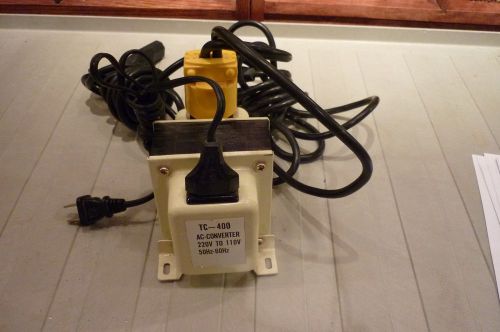 TC-400 - Step-Up / Step-Down  TRANSFORMER - 110V - 220V  50z-60hz W/Wires