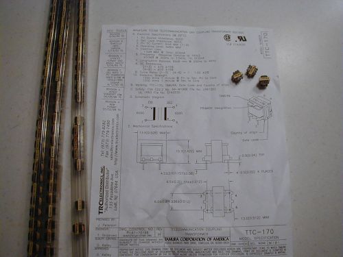 Audio Transformers, 600 ohm, 1:1, TTC-170 type , NOS 3 ea.