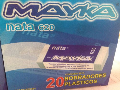 pencil eraser 2 packs of 20 units each Total 40 erasers white NATA