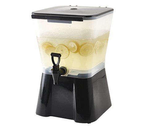 Winco PBD-3SK, 3-Gallon Square Beverage Dispenser, Black