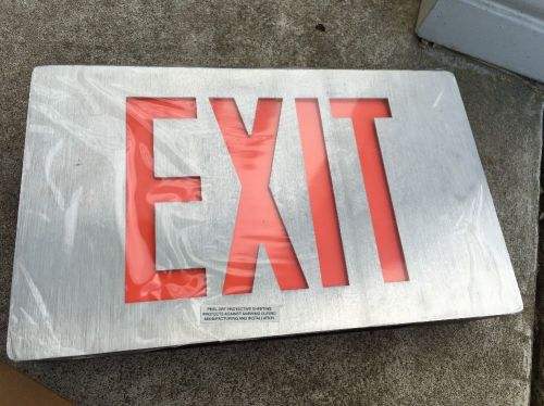 Retro Brushed Stainless Steel LED Universal Red Exit Sign Light Guard Dl Series
