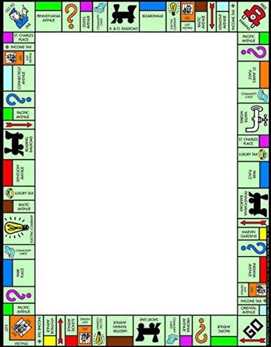 Eureka Monopoly 8 x 11&#034; Computer Paper Frame 50-Sheets