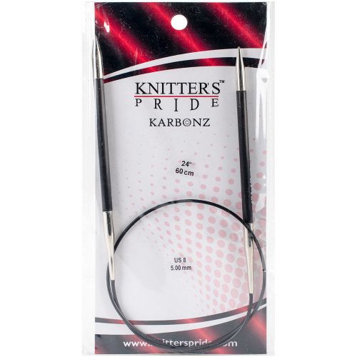 &#034;Karbonz Fixed Circular Needles 24&#034;&#034;-Size 8/5mm&#034;