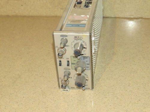 ^^ TEKTRONIX 7A26 DUAL TRACE  AMPLIFIER PLUG IN (G3)