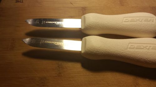 2 Each-Dexter Russell Oyster Knives/SaniSafe # S121. New Haven Style. NSF Rated