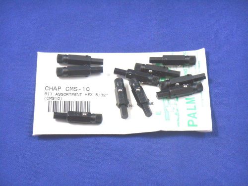 LOT of 10 NEW Chapman 5/32&#034; Hex Bit for 1/4&#034; Hex Slot, CMS-10 USA - Expedited