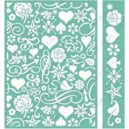 &#034;Cuttlebug 5&#034;&#034;X7&#034;&#034; Embossing Folder/Border Set-Smitten By Anna Griffin&#034;