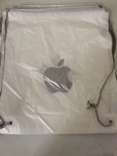 Lot of 5 Genuine APPLE STORE Logo Drawstring Shopping Bag 19&#034;x16.5&#034; Backpack NEW