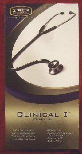 Prestige medical - clinical i stethoscope black - latex free for sale