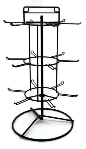 RETAIL STORE DISPLAY HANGING SPINNER RACK - 3 Tier - 17 1/4&#034; High - BLACK COLOR