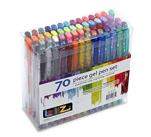LolliZ® 70 Gel Pens Tray Set, 70 Unique Color Choices