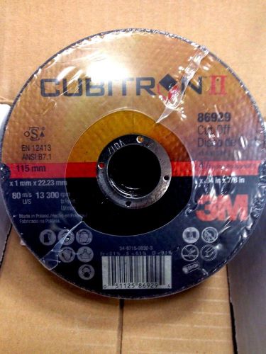 3M Cubitron II Cut-Off Wheel 86929 4-1/2&#034;X.040&#034;X7/8&#034; T1 (25) NEW FREE SHIP