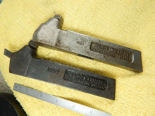 2- Vintage J.H.Williams No.1-S &amp; A1-S Agrippa Turning Lathe Bit Holders 1-w/Bit