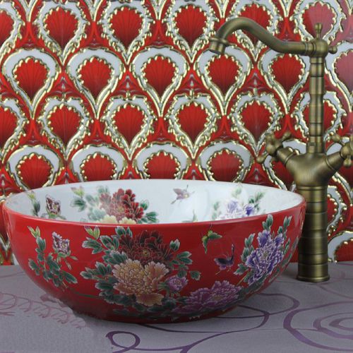 A97 European Style Hand Made D 40 - 42cm Bathroom Ceramic Art Sink/Wash Basin