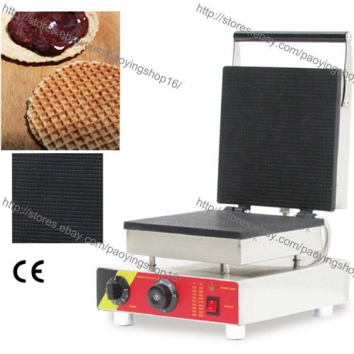 Commercial Nonstick Electric Square Dutch Stroopwafels Baker Maker Iron Machine