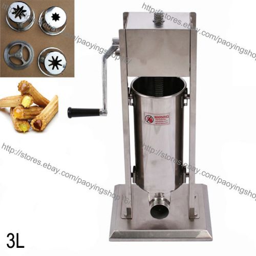 3l stainless steel manual spanish donuts churrera churro maker machine filler for sale