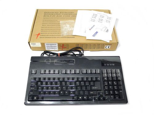 Unitech Enhanced USB Keyboard K2724U-B Card Reader Bar-code Decoder