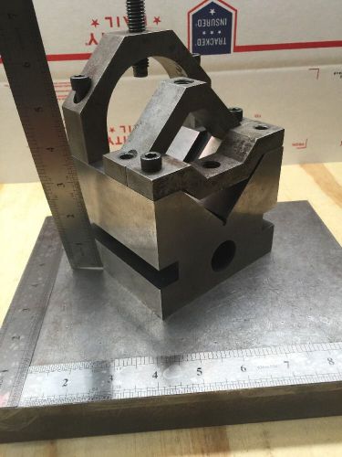 XLarge 3.5&#034; X 4.5&#034; Precision Ground Hardened V-Block Fixture Machinist Lot3016