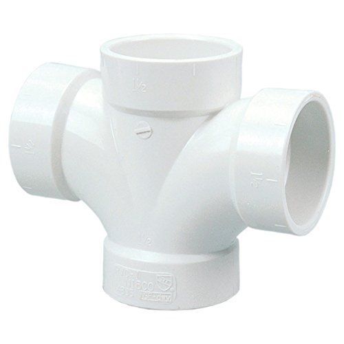 Nibco nibco 4835 pvc dwv double sanitary tee hub, 2&#034;, white for sale