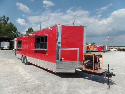 Concession trailer 8.5&#039; x 28&#039; red food event catering for sale