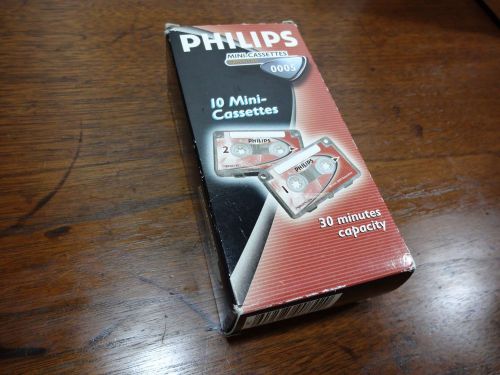 Philips LFH0005/60 Executive 30 Minute Mini Cassette Tape, Box of 10 Tapes