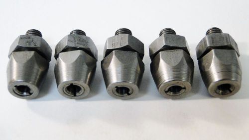 5 PC THREADED DRILL BIT COLLET SET 1/4-28 AIRCRAFT TOOLS