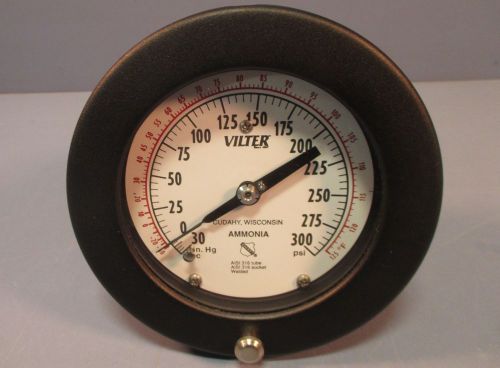 Vilter 30-300 Vacuum Ammonia Gauge 30 in.Hg Vac &amp; 300 PSI 4-1/4&#034; Face NWOB