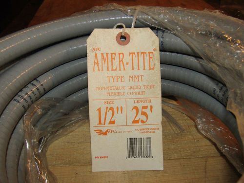 AFC Amer-Tite Type NMT Non-Metallic Liquid Tight Flexible Conduit 1/2&#034; 25&#039; NEW