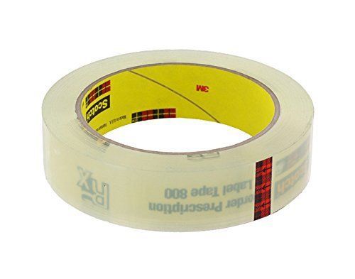 6 Pack Scotch Prescription Label Tape 2in X 72yd Boxed Each