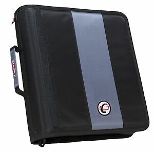 Case-it Classic O-Ring Zipper Binder, 13 x 12 x 3 Inches, Black, 2 Inches