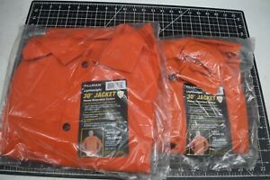 Lot of 2 Tillman 30&#034; Orange Welding Fire Retardant Jacket Size 2X 9oz cotton