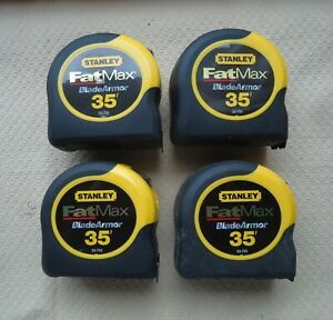 One Group Consisting Of 4 New Stanley 35 Fatmax Tape Measure