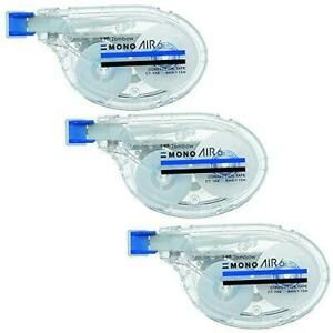 Tombow Pencil Correction Tape MONO Monoair 6mm Horizontal Pull 3 Pieces KPB-333