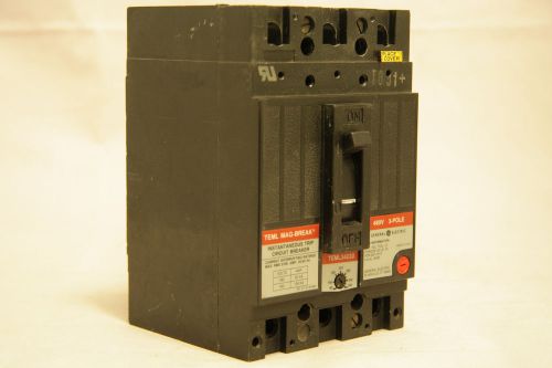 Ge general electric teml34030 mag-break 3 pole 30 amp 480v circuit breaker teml for sale