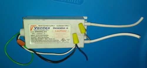 ventex 9,000 volt neon power supply Vt9030Cl - 277 volt transformer part