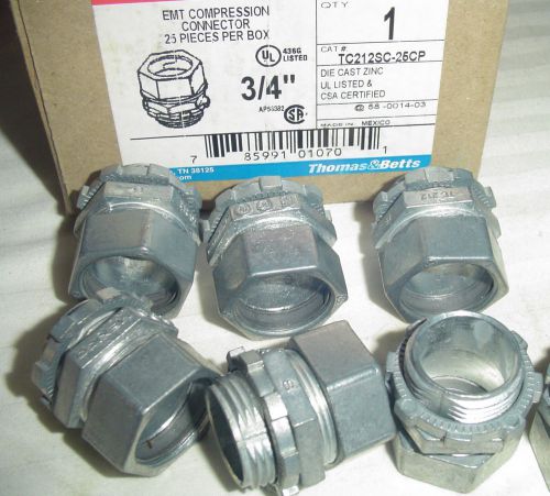 New~qty (50) steel city 3/4 emt compression connectors tc212sc-25cp for sale