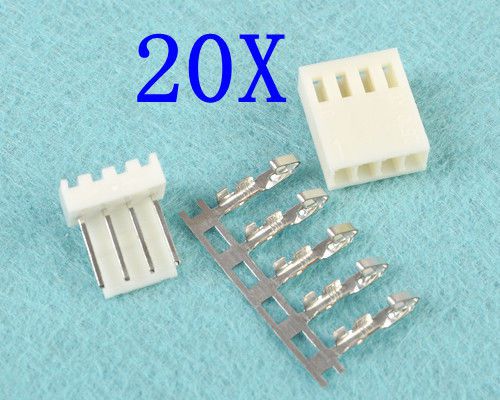 20pcs KF2510-4P 2.54mm Pin Header+Terminal+Housing(Right Angle) Connector Kit