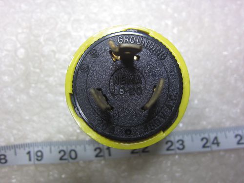 Sylvania 20A 480V Hubbell 2341 Style Locking Plug L8-20P, Used