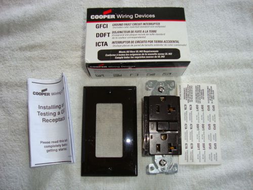 COOPER DUPLEX GFCI RECEPTACLE COMMERCIAL VGF20B 20A-125V