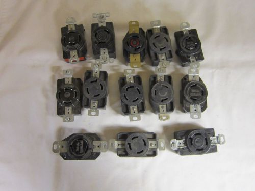 LOT OF 13-  MISC TWIST LOCK RECEPTACLES