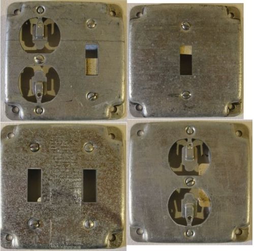 1 Lot of Steel City (T&amp;B) 4&#034; Square Raised Box Covers Switch &amp; Receptacle Qty 84